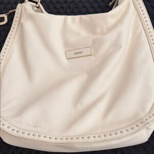 DKNY Cream leather bag-approximately 14 x 15